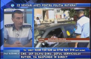ŞEFUL SERVICIULUI RUTIER, CMS. ŞEF SILVIU DINU, LA CAMPUS TV