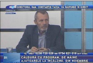 DIRECTORUL RAM, CONSTANTIN TACEA, LA CAMPUS TV