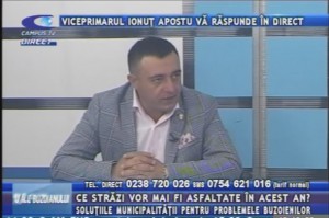 VICEPRIMARUL IONUŢ APOSTU, LA CAMPUS TV