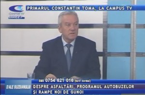 PRIMARUL CONSTANTIN TOMA, LA CAMPUS TV