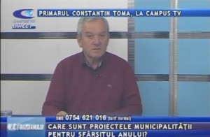 PRIMARUL CONSTANTIN TOMA, LA CAMPUS TV