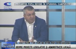 CONSTANTIN POPA REVINE ÎN STUDIOUL CAMPUS TV