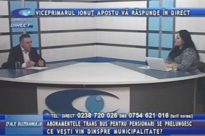 VICEPRIMARUL IONUŢ APOSTU, LA CAMPUS TV