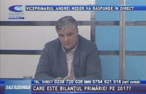 VICEPRIMARUL ANDREI NEDER, LA CAMPUS TV