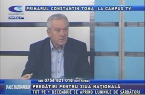PRIMARUL CONSTANTIN TOMA, LA CAMPUS TV