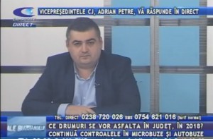 VICEPREŞEDINTELE CONSILIULUI JUDEŢEAN, ADRIAN PETRE, LA CAMPUS TV