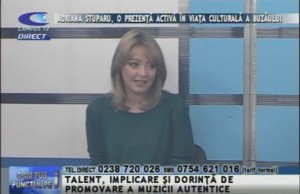 ADRIANA STUPARU, O PREZENŢĂ ACTIVĂ ÎN VIAŢA CULTURALĂ A BUZĂULUI