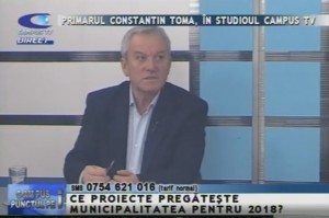 PRIMARUL CONSTANTIN TOMA, ÎN STUDIOUL CAMPUS TV