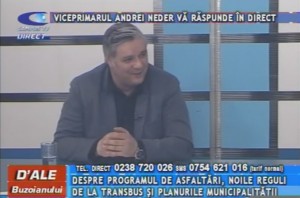 VICEPRIMARUL ANDREI NEDER, LA CAMPUS TV