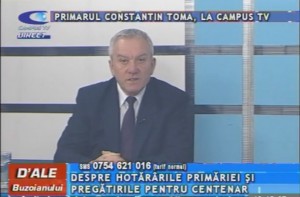 PRIMARUL CONSTANTIN TOMA, LA CAMPUS TV