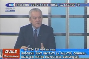 PRIMARUL CONSTANTIN TOMA, LA CAMPUS TV
