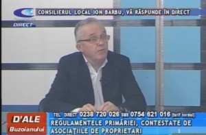 CONSILIERUL LOCAL ION BARBU, LA CAMPUS TV