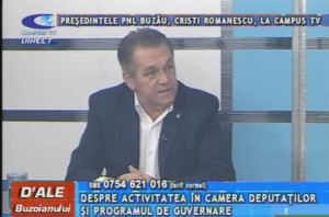 PREŞEDINTELE PNL BUZĂU, CRISTI ROMANESCU, LA CAMPUS TV