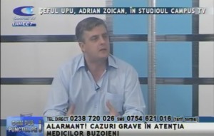 ŞEFUL UPU, MEDICUL ADRIAN ZOICAN, LA CAMPUS TV