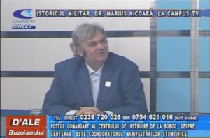 ISTORICUL MILITAR DR. MARIUS NICOARĂ, LA CAMPUS TV