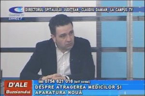 DIRECTORUL SPITALULUI JUDEŢEAN, CLAUDIU DAMIAN,  LA CAMPUS TV