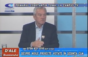 PRIMARUL CONSTANTIN TOMA, LA CAMPUS TV