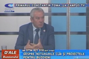 PRIMARUL CONSTANTIN TOMA, LA CAMPUS TV