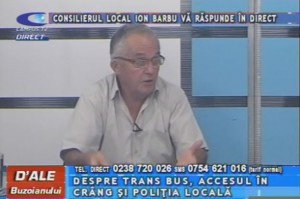 CONSILIERUL LOCAL ION BARBU, LA CAMPUS TV