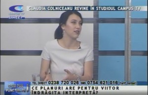 CLAUDIA COLNICEANU REVINE ÎN STUDIOUL CAMPUS TV