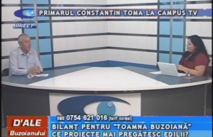 PRIMARUL CONSTANTIN TOMA, LA CAMPUS TV