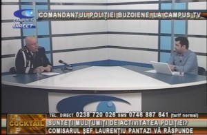 COMANDANTUL POLIŢIEI BUZOIENE, LA CAMPUS TV