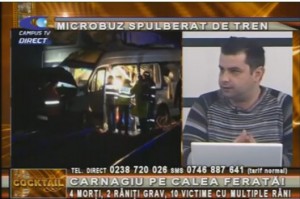 MICROBUZ SPULBERAT DE TREN
