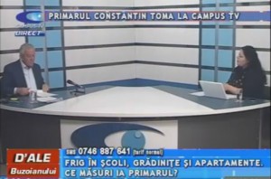 PRIMARUL CONSTANTIN TOMA, LA CAMPUS TV
