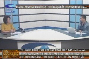 SECRETARUL COMISIEI PENTRU ÎNVĂŢĂMÂNT, LA CAMPUS TV