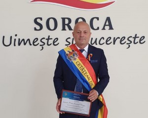 PETRE EMANOIL NEAGU, CETĂŢEAN DE ONOARE LA SOROCA. A PRIMIT DISTINCŢIA CU MULTĂ EMOŢIE