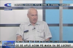 SCRIITORUL GHEORGHE PETCU REVINE ÎN STUDIOUL CAMPUS TV