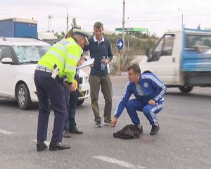 ACCIDENT LA PECO NORD. MACEDONEAN ACCIDENTAT DUPĂ O TRAVERSARE NEREGULAMENTARĂ