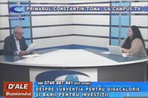PRIMARUL CONSTANTIN TOMA, LA CAMPUS TV