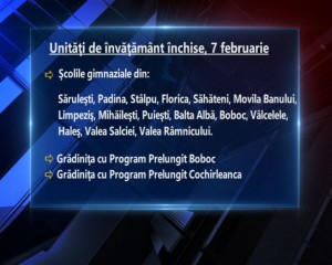 DOAR 17 ŞCOLI ŞI GRĂDINIŢE RĂMÂN ÎNCHISE MÂINE, DIN CAUZA LIPSEI DE ENERGIE ELECTRICĂ
