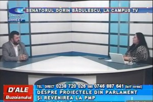 SENATORUL DORIN BĂDULESCU, LA CAMPUS TV