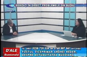 FOSTUL VICEPRIMAR ANDREI NEDER, DESPRE ACTUALITATEA BUZOIANĂ