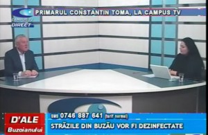 PRIMARUL CONSTANTIN TOMA, LA CAMPUS TV