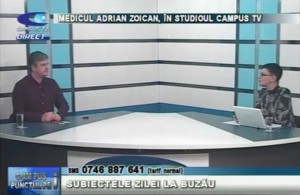 MEDICUL ADRIAN ZOICAN, ÎN STUDIOUL CAMPUS TV