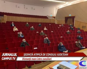 ȘEDINȚĂ DE CJ ATIPICĂ. DISTANȚĂ MARE ÎNTRE CONSILIERI