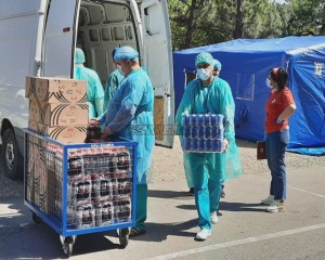 ÎNCĂ UN TIR CU AJUTOARE DE LA CRUCEA ROŞIE. ÎN MARE PARTE, DIRECŢIONATE CĂTRE SPITALE