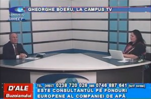 GHEORGHE BOERU, ÎN STUDIOUL CAMPUS TV