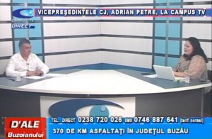 VICEPREȘEDINTELE CONSILIULUI JUDEȚEAN, ADRIAN PETRE, LA CAMPUS TV
