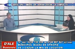 ȘEFUL UPU - SMURD, ADRIAN ZOICAN, LA CAMPUS TV