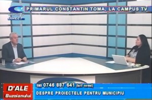 PRIMARUL CONSTANTIN TOMA, LA CAMPUS TV