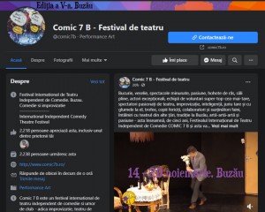 ”COMEDIA BATE PANDEMIA”. FESTIVALUL COMIC 7B, EDIȚIA  A V-A, EXCLUSIV ONLINE