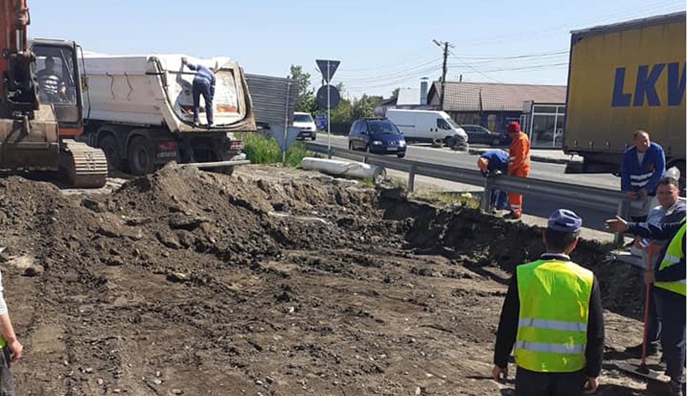 Noi lucrări la Spătaru. Se va facilita accesul în intersecţie a maşinilor de mare tonaj