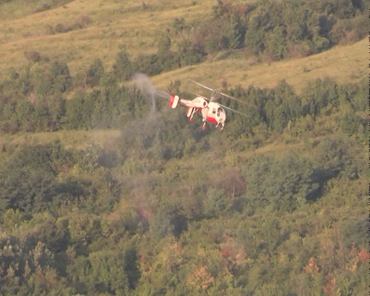 Aviotratament la Monteoru. Un elicopter utilitar a dat ”deșteptarea” în stațiune