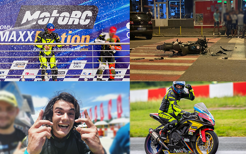 Vicecampion european la motociclism, rănit. Un taximetrist i-a tăiat calea tânărului