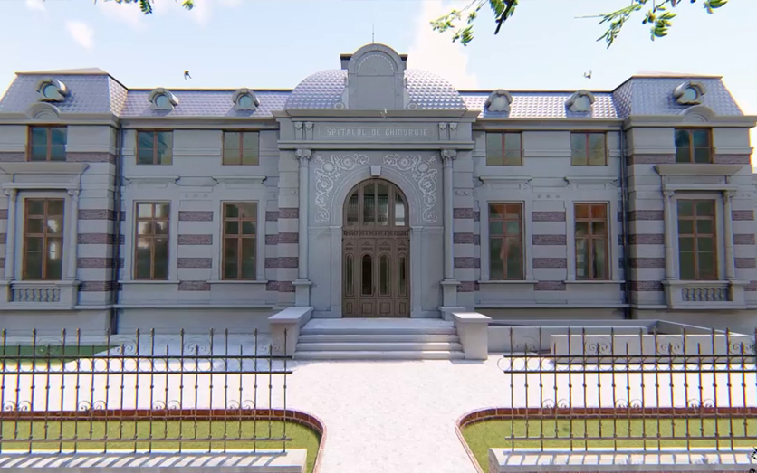 Reabilitarea Spitalului Brătianu, în linie dreaptă. C.J. reamenajează și grădina