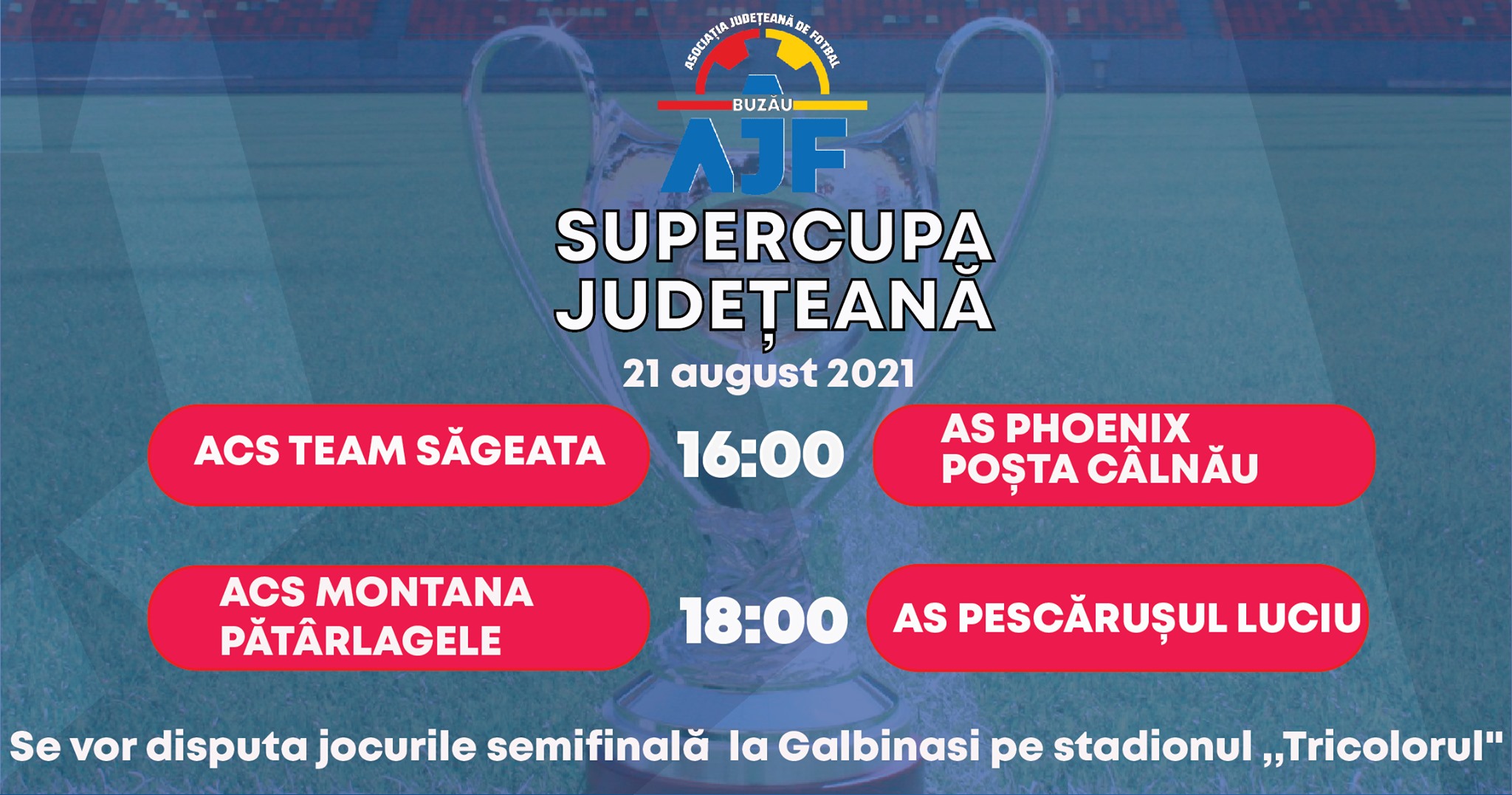 Derby, în semifinalele supercupei. Săgeata vs Poșta Câlnău, cap de afiș al competiției